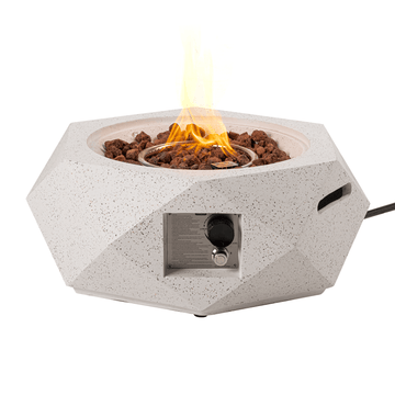 Rocky hexagon propane patio fire pit