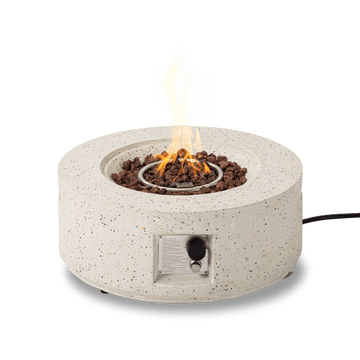 Rocky Round Outdoor Patio Propane Fire Pit