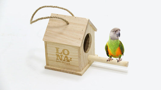 LO NA Love Nature Bird Nest Bird House Wood Aviaries Round