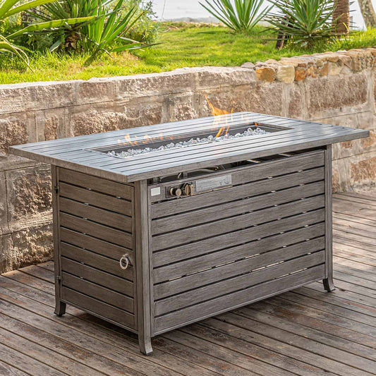 Eternity Rectangular Iron Propane Fire Pit Table