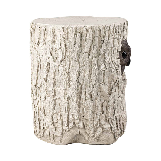 Pine Owl Stump Side Table