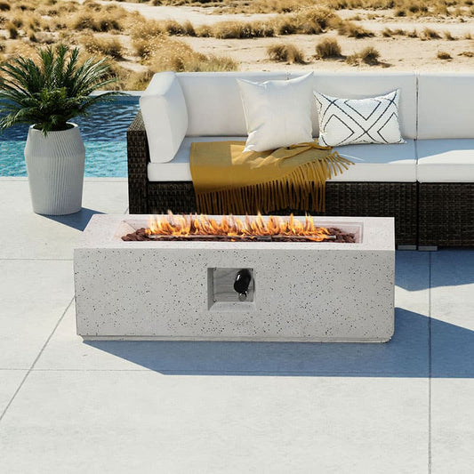 VentoPyr Rectangular Outdoor Propane Fire Pit