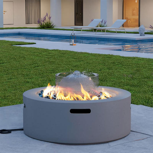 Fountain Round Propane Fire Pit Table