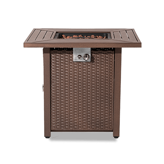 Eternity Square Iron Propane Fire Pit Table