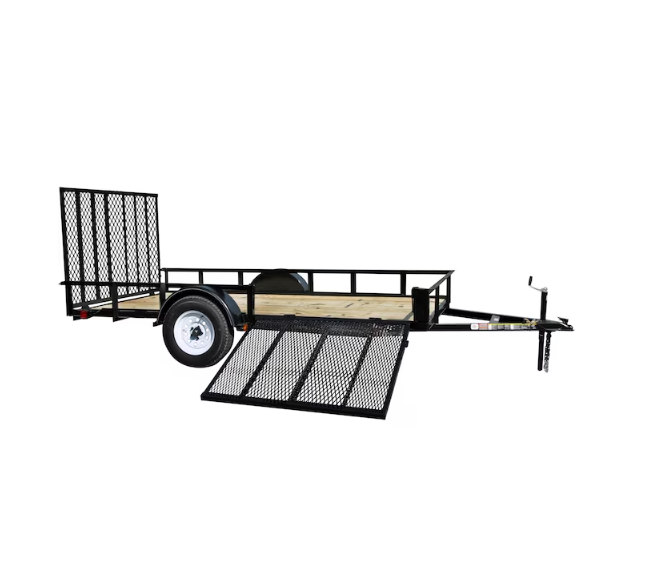 Carry-On Trailer 6-ft x 12-ft Treated Lumber Utility Trailer with Ramp Gate