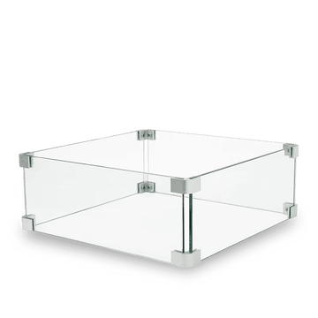 Sunburst Square Wind Guard Glass 17.3" X 17.3" X 5.5"