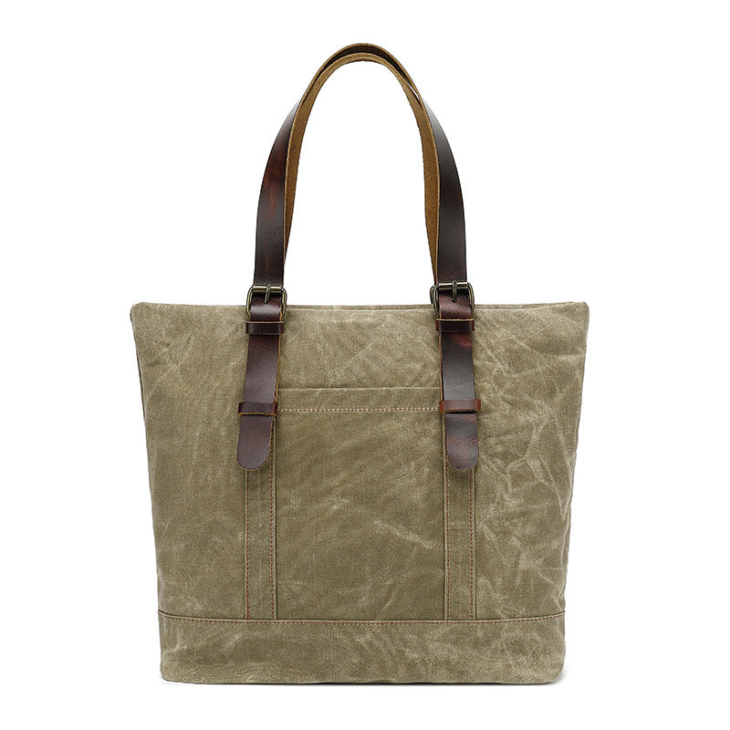 Water-Resistant Canvas Cotton Tote Bag – Large Capacity Shoulder & Crossbody Handbag - Image 3