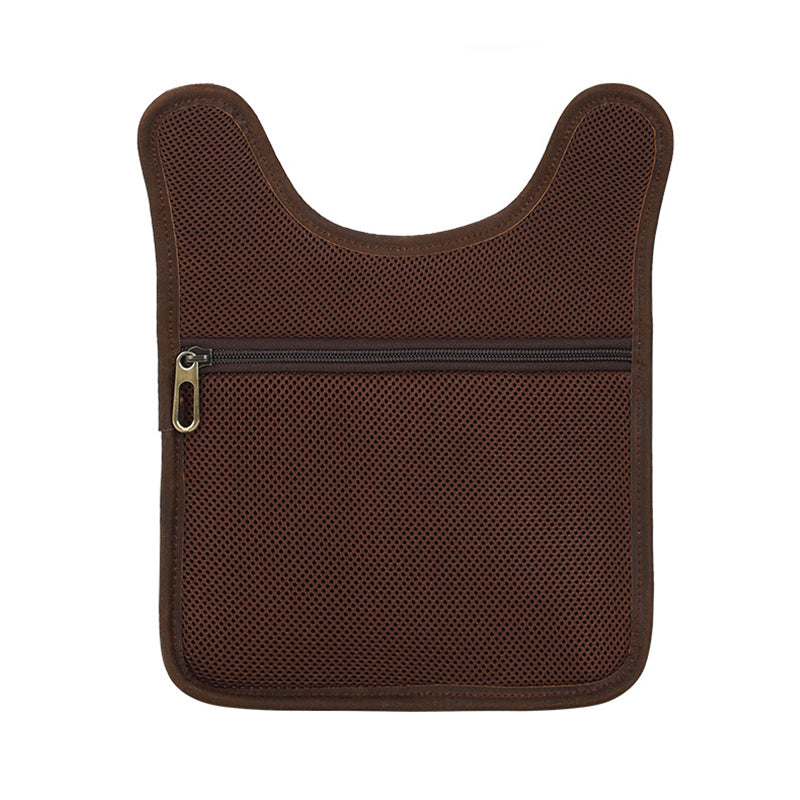 Vintage Full Grain Leather Crossbody Bag for Men - Tactical Satchel - Image 6