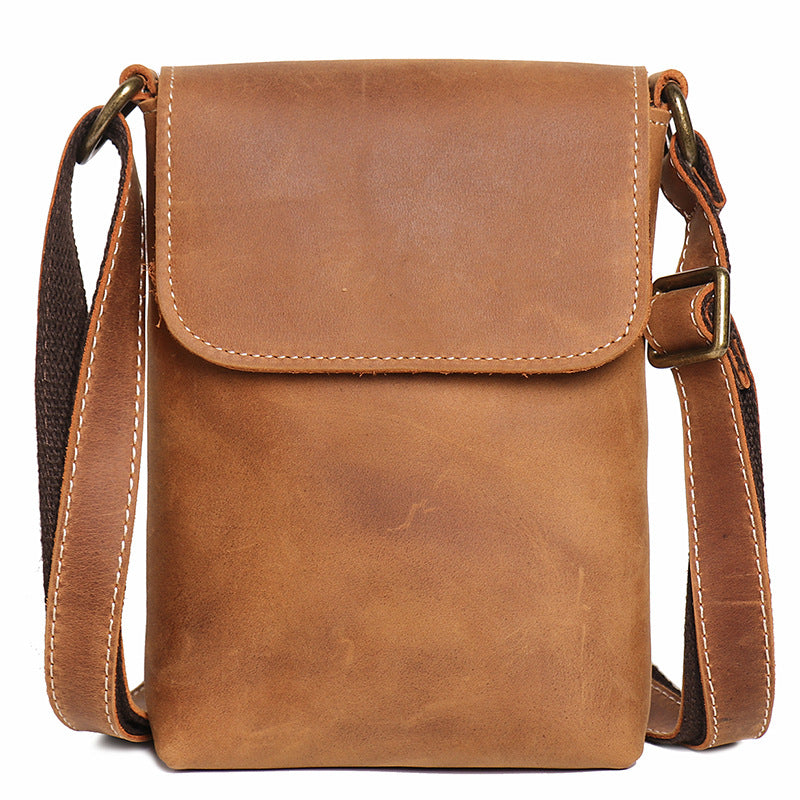 Handmade Full-Grain Leather Crossbody Satchel for Men – Genuine Shoulder Bag - Image 7